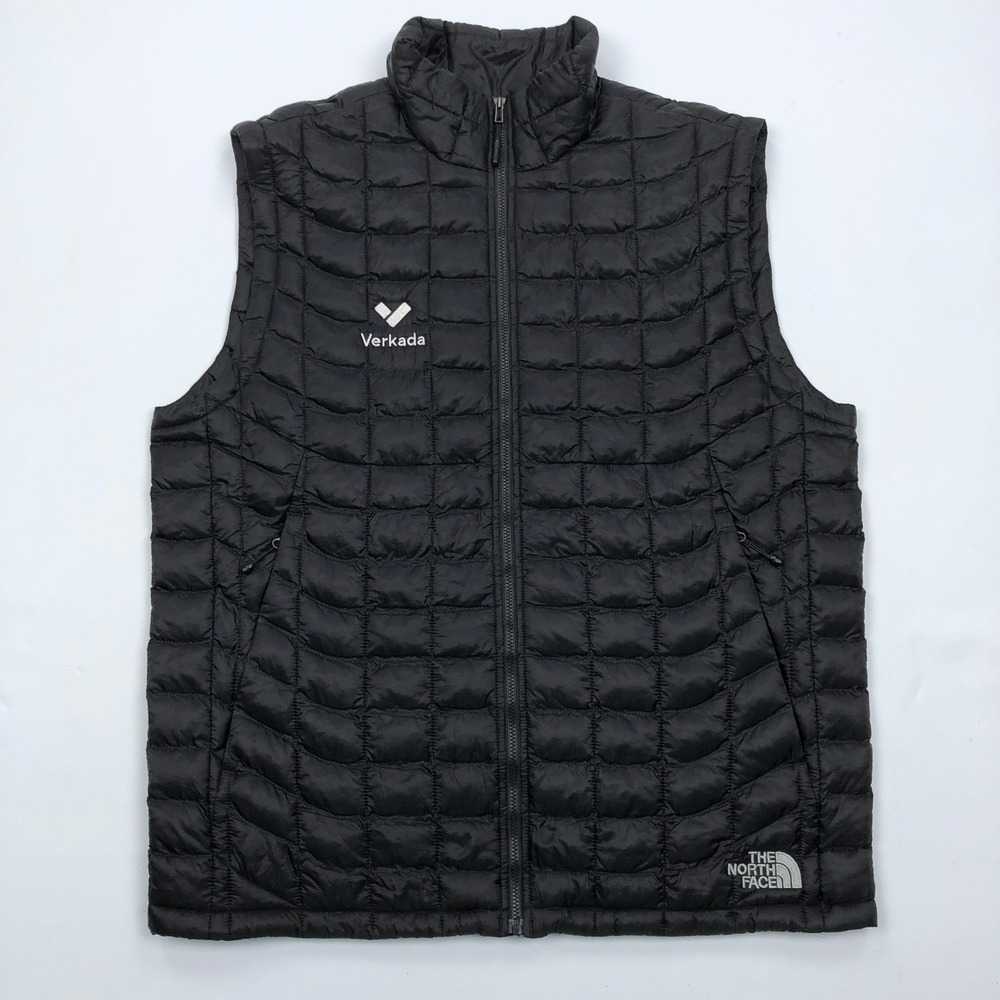 The North Face Mens Thermoball Eco Puffer Vest Black Verkada Logo Size M